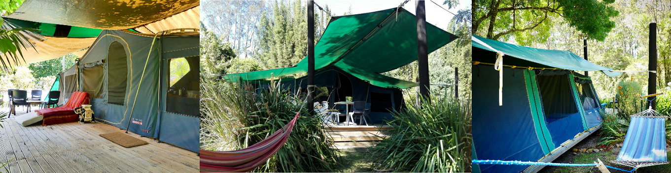 Family Safari Tents Glamping Outside