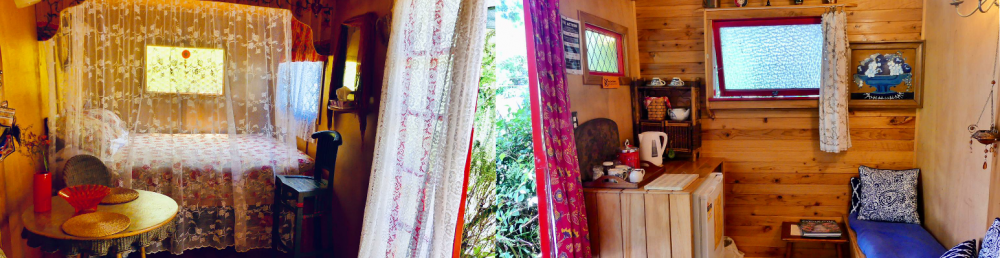 Gypsy Caravan Inside View Pagoda Lodge Glamping