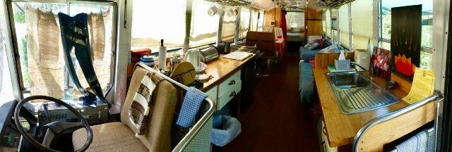 Glamping Bus inside